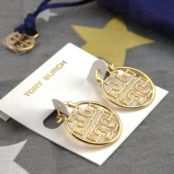 Tory Burch Miller Wire Small Hoop Earrings in Gold (Brand New with Dust Bag) - Picture 5 of 8